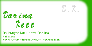 dorina kett business card